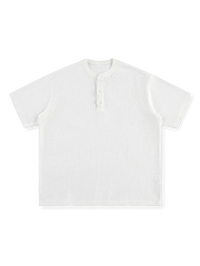 250gヘビーウエイトワッフルヘンリーネックTシャツ