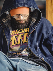 ウォッシュドデニム J130 フーデッド アクティブジャケット