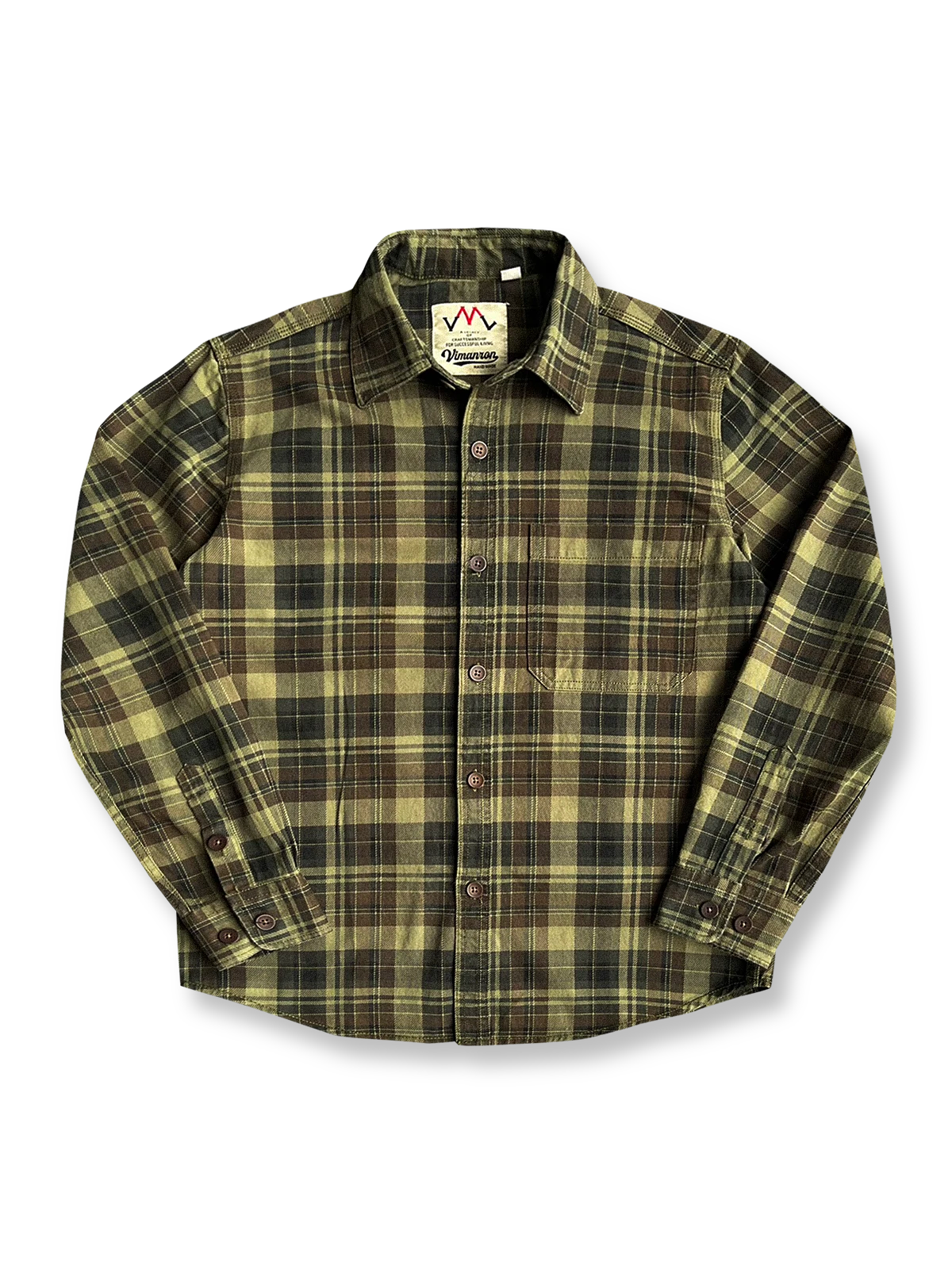 ウォッシュド加工が映えるヴィンテージ感のあるチェック柄長袖シャツ