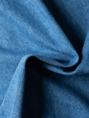 ウォッシュドデニムオープンカラーシャツ