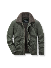 ウォッシュ加工された裏起毛ジャケットの製品イメージ