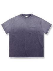 ウォッシュ加工グラデーション半袖Tシャツ。