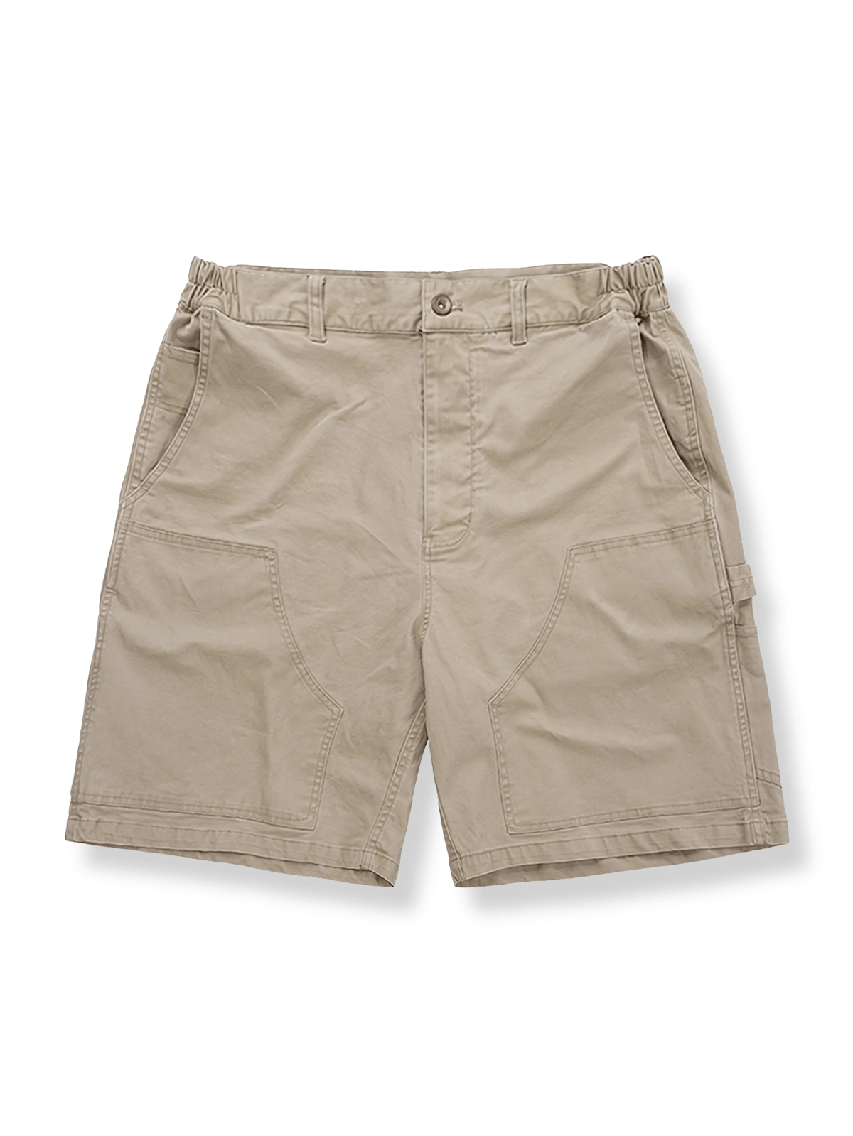 ウォッシュド多ポケットワークショーツ(ハーフ丈)。
