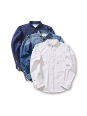 ウエスタン デニム スナップシャツ