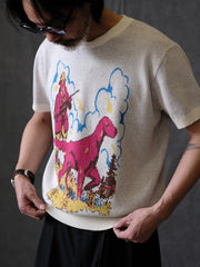 ウエスタン×ハウンド ジャカードニットTシャツ