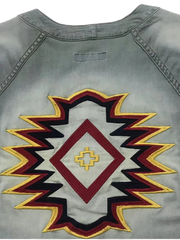 ウエスタンナバホ刺繍ウォッシュドデニムシャツ
