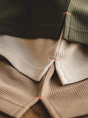 ヘビーウェイトワッフルジップポロ