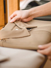 ヘビーウェイトワッフルジップポロ