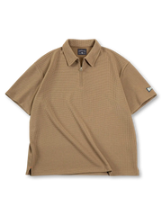 ヘビーウェイトワッフルジップポロ