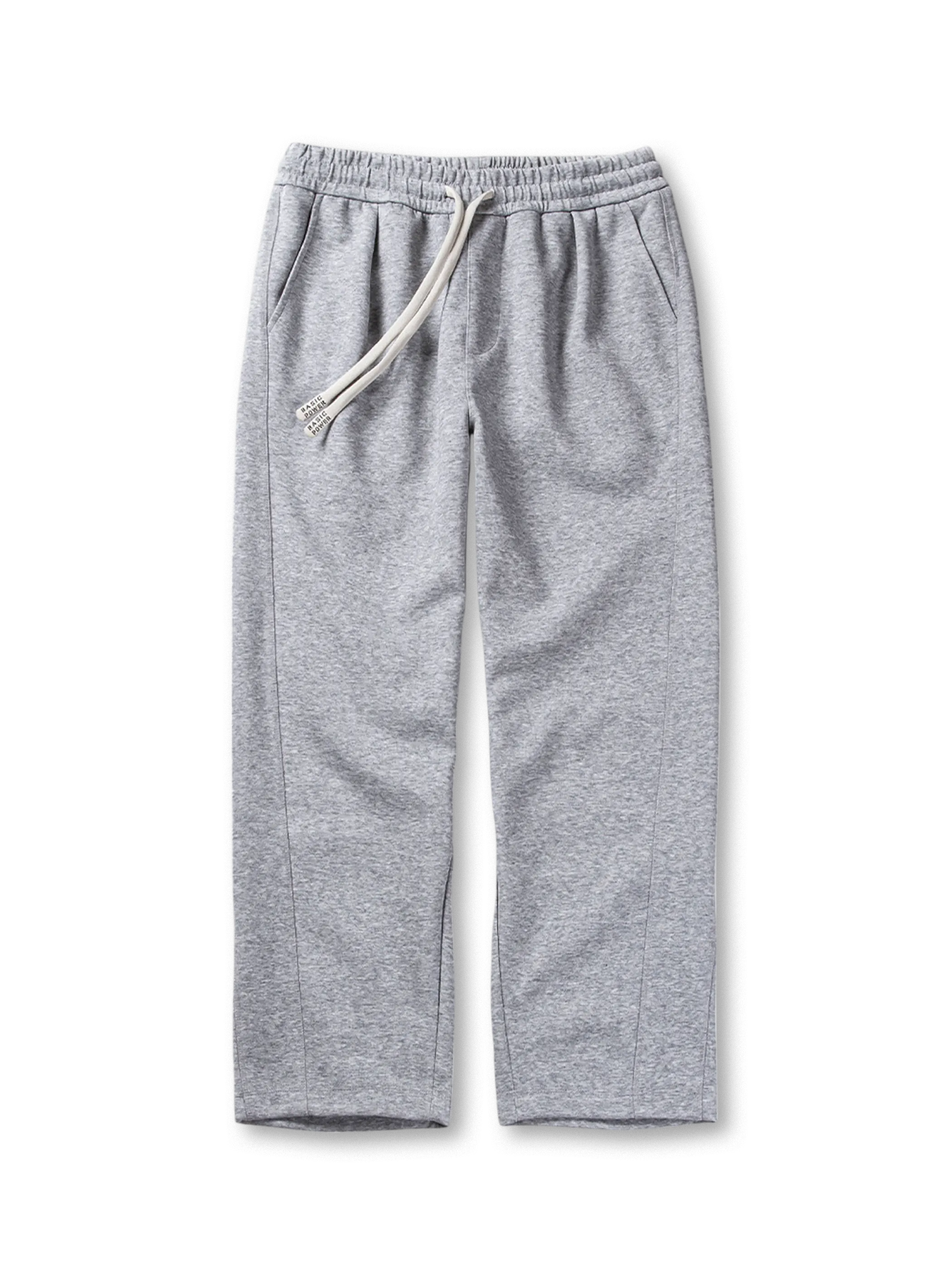 ワイドストレートシルエットのワッフル編みスウェットパンツ