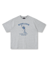 1920年代テニスモチーフのウィンブルドンプリントが特徴の280gヘビーウェイトTシャツ