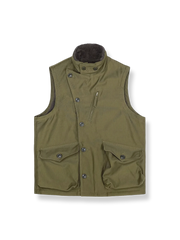 ウール混紡スタンドカラーベスト