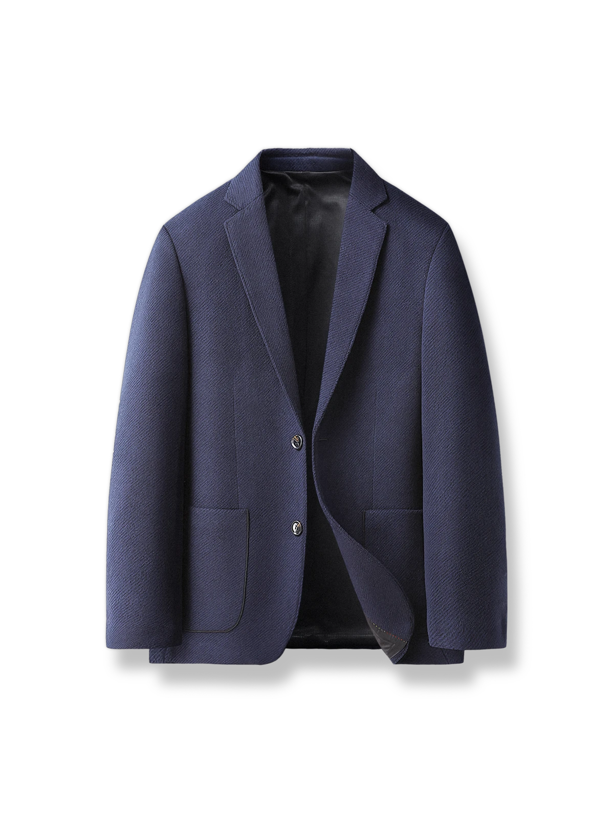 ネイビーベージュのウールスーツ