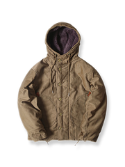 裏ウール混のフード付きN-1ジャケット