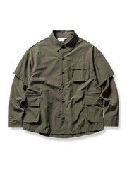 ポケット多め ワーク 長袖シャツ