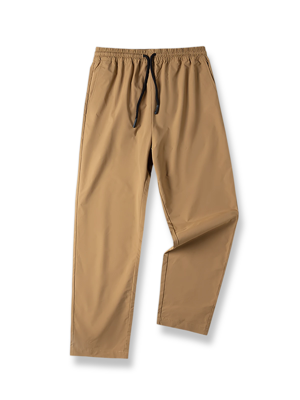 四方向ストレッチ素材でシワになりにくいストレートカジュアルパンツ