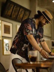 武松が虎を討つ キューバカラーシャツ