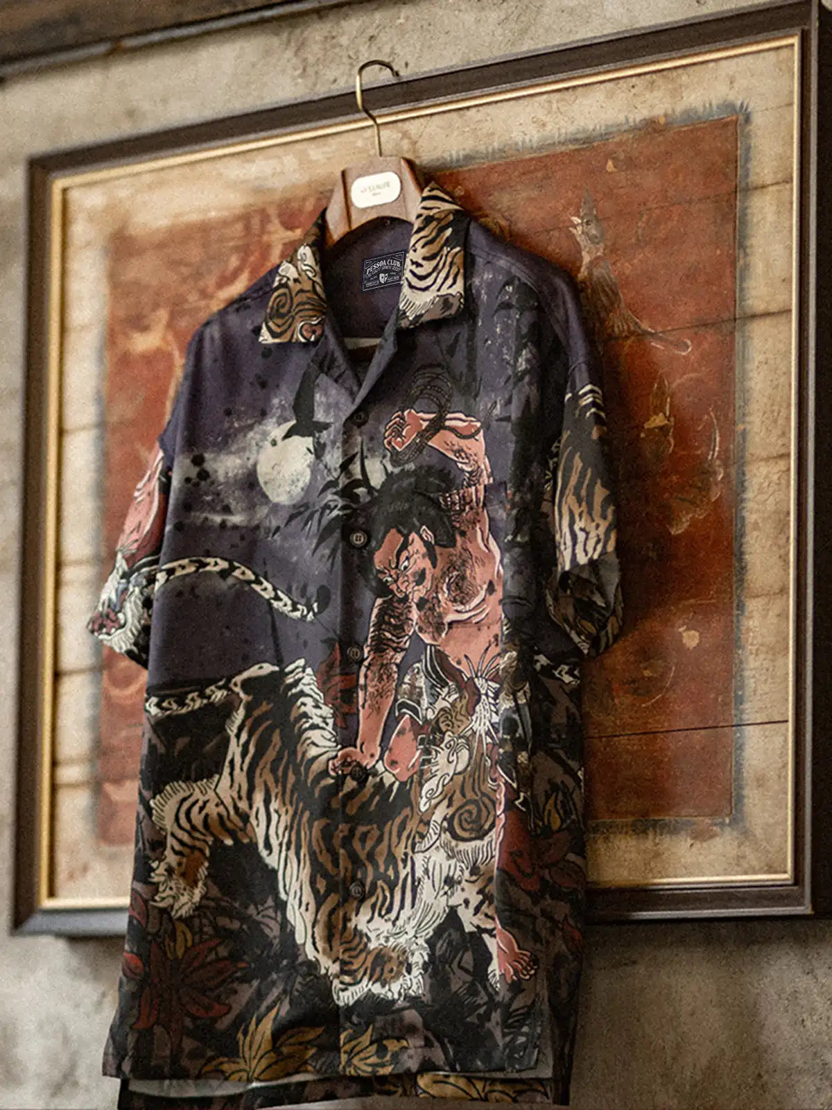 武松が虎を討つ キューバカラーシャツ全体像