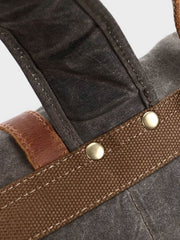 オイルワックスキャンバスx牛革 防水加工 リュックバック