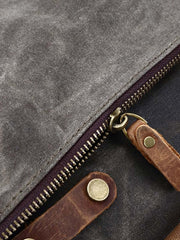 オイルワックスキャンバスx牛革 防水加工 リュックバック