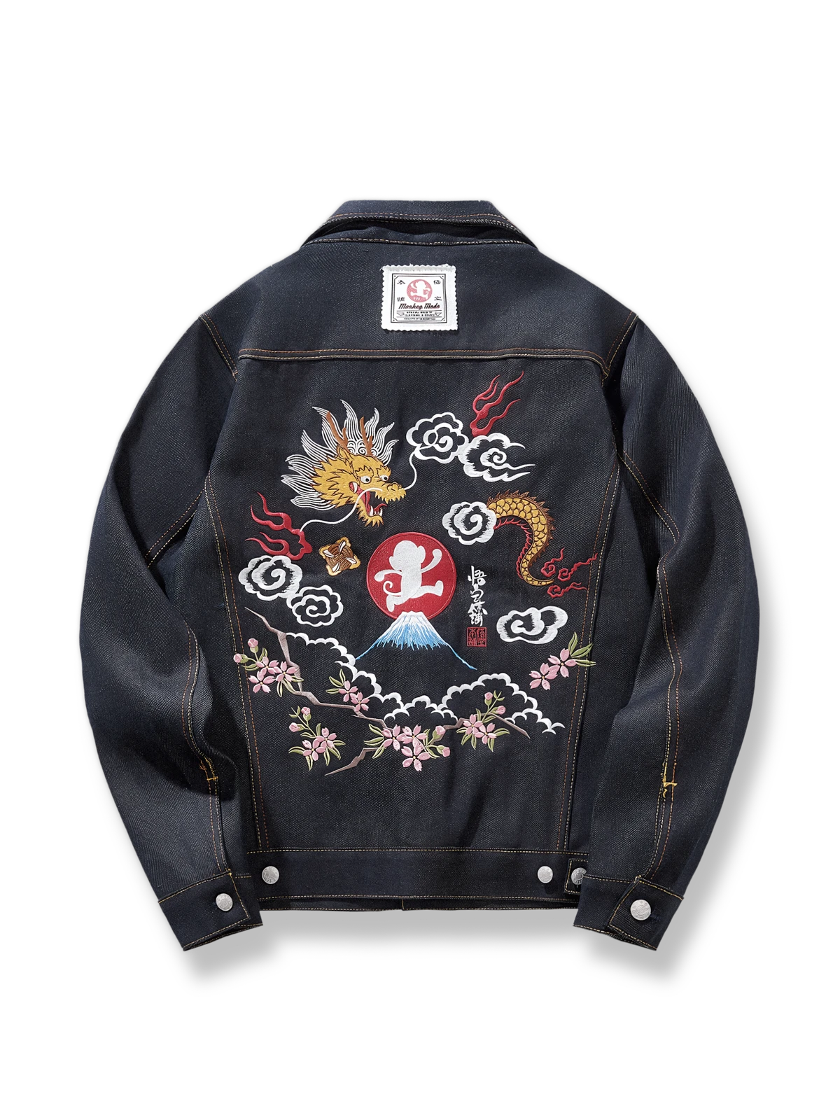 「辰年限定」龍を刺繍したヘビーウェイトデニムジャケット