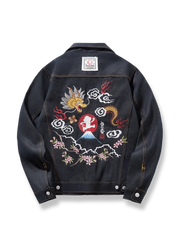 「辰年限定」龍を刺繍したヘビーウェイトデニムジャケット