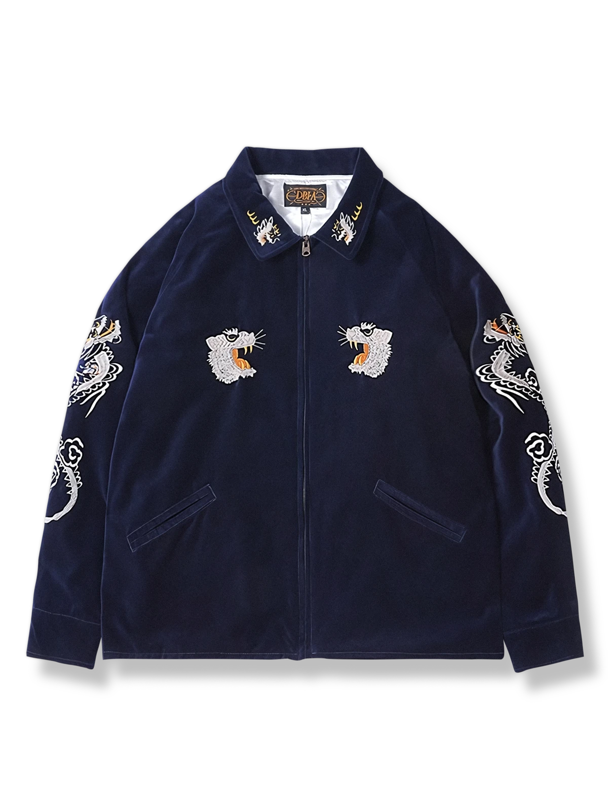 白虎刺繍入りシルクベルベット横須賀ジャケット