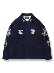 白虎刺繍入りシルクベルベット横須賀ジャケット