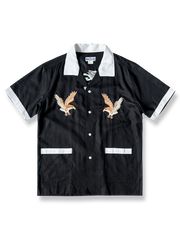 横須賀刺繍テンセル半袖シャツ