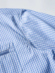 ジップポケットギンガムチェックシャツ