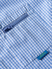 ジップポケットギンガムチェックシャツ