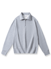 ジップアップ ポロカラー スウェットシャツ