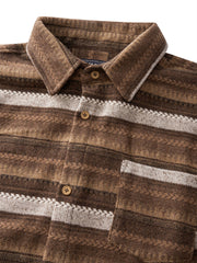 ヴィンテージ感覚のエスニック調ツイードシャツ