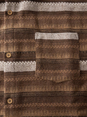 ヴィンテージ感覚のエスニック調ツイードシャツ