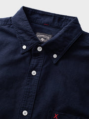 肘パッチ入りボタンダウンシャツ