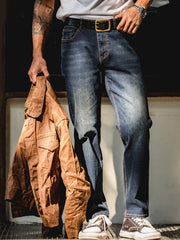 11.5oz 赤耳 ウォッシュド加工 デニムパンツ