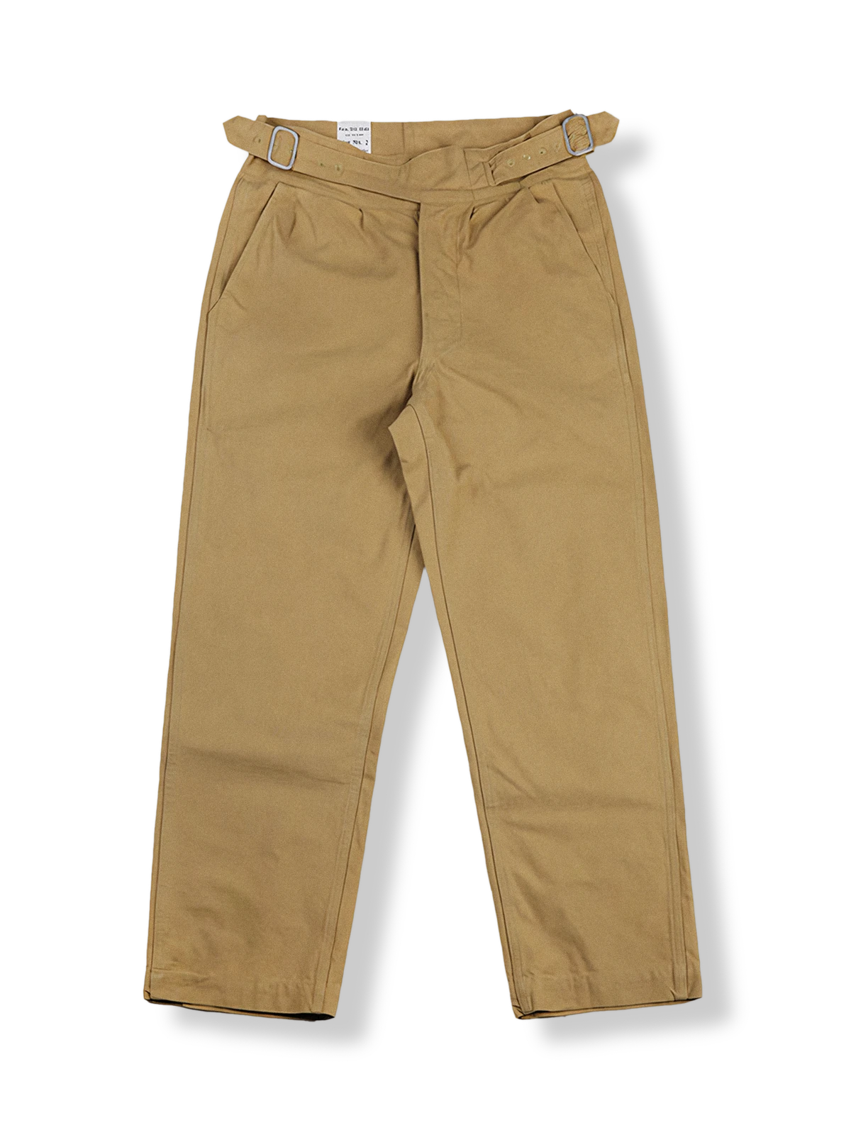 12.5オンスコットンツイル素材のハイウエストグルカパンツ。