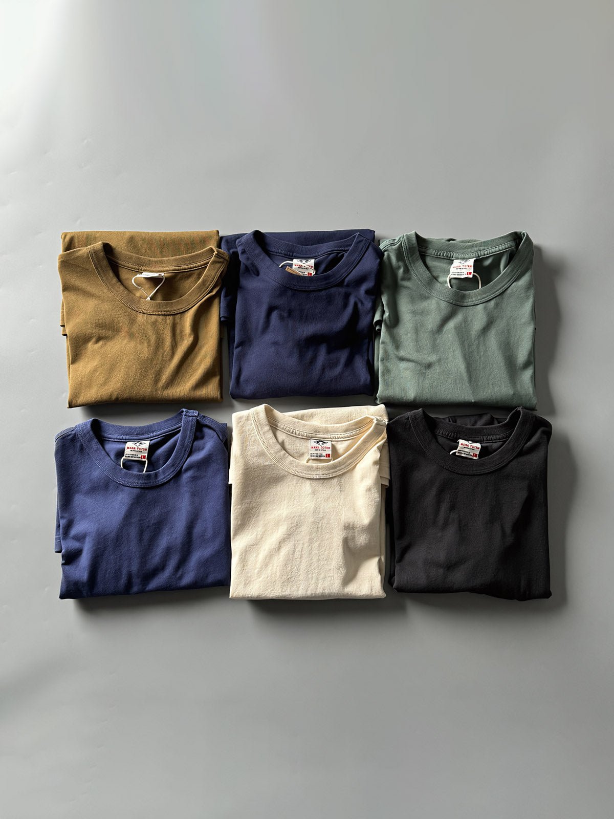 アメリカンヴィンテージウォッシュTシャツのカラーバリエーション展示画像