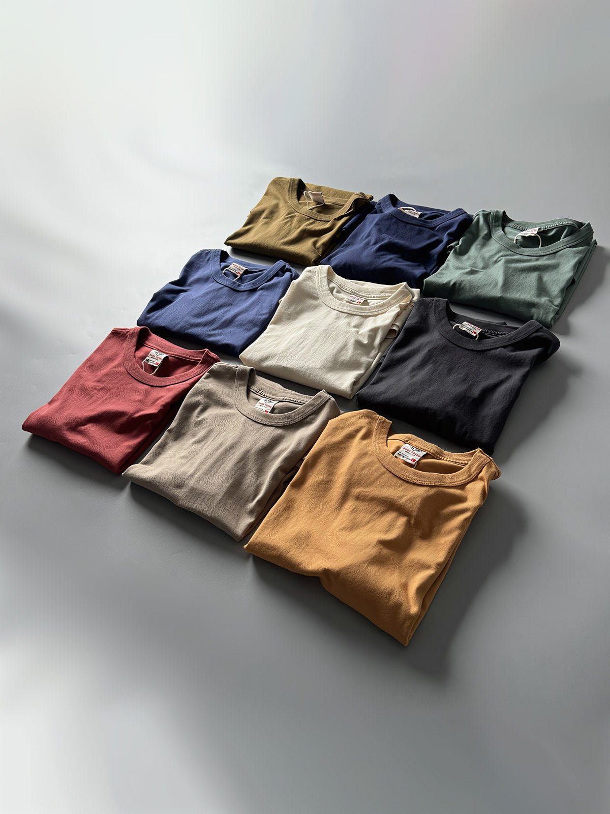 アメリカンヴィンテージウォッシュTシャツのカラーバリエーション展示画像