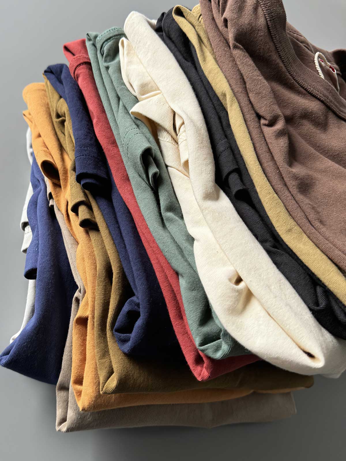 アメリカンヴィンテージウォッシュTシャツのカラーバリエーション展示画像