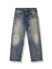 ヴィンテージライクな18オンスウォッシュデニムのショート丈ジャケット。