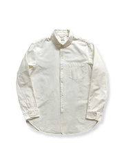  1930年代アップルカラーシャツ クリームホワイト厚手コットンの正面図