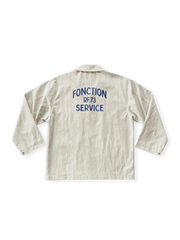 1940年代USN-N3着想の270g高密度斜紋混紡生地使用、刺子縫い内装と大型ポケット付きヴィンテージショートワークジャケット。