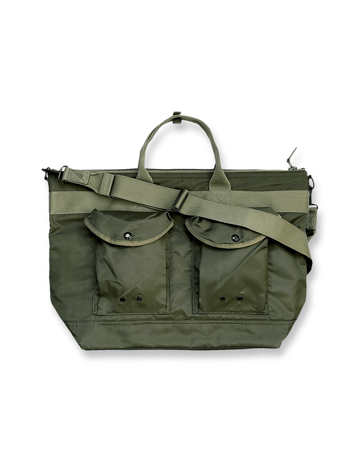 1970年代風陸軍デザインの軽量ナイロン製ヘルメットバッグ。