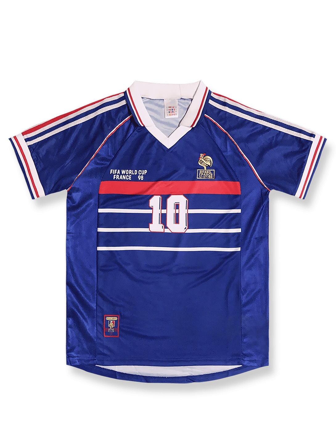 1998年 フランス ホーム ジダン 10番 レトロユニフォーム 1998年 フランス ホーム ジダン 10番 レトロユニフォーム