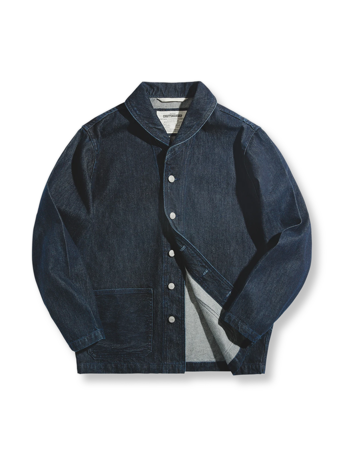 袖チェックコンビ　15oz赤耳ローデニムジャケット