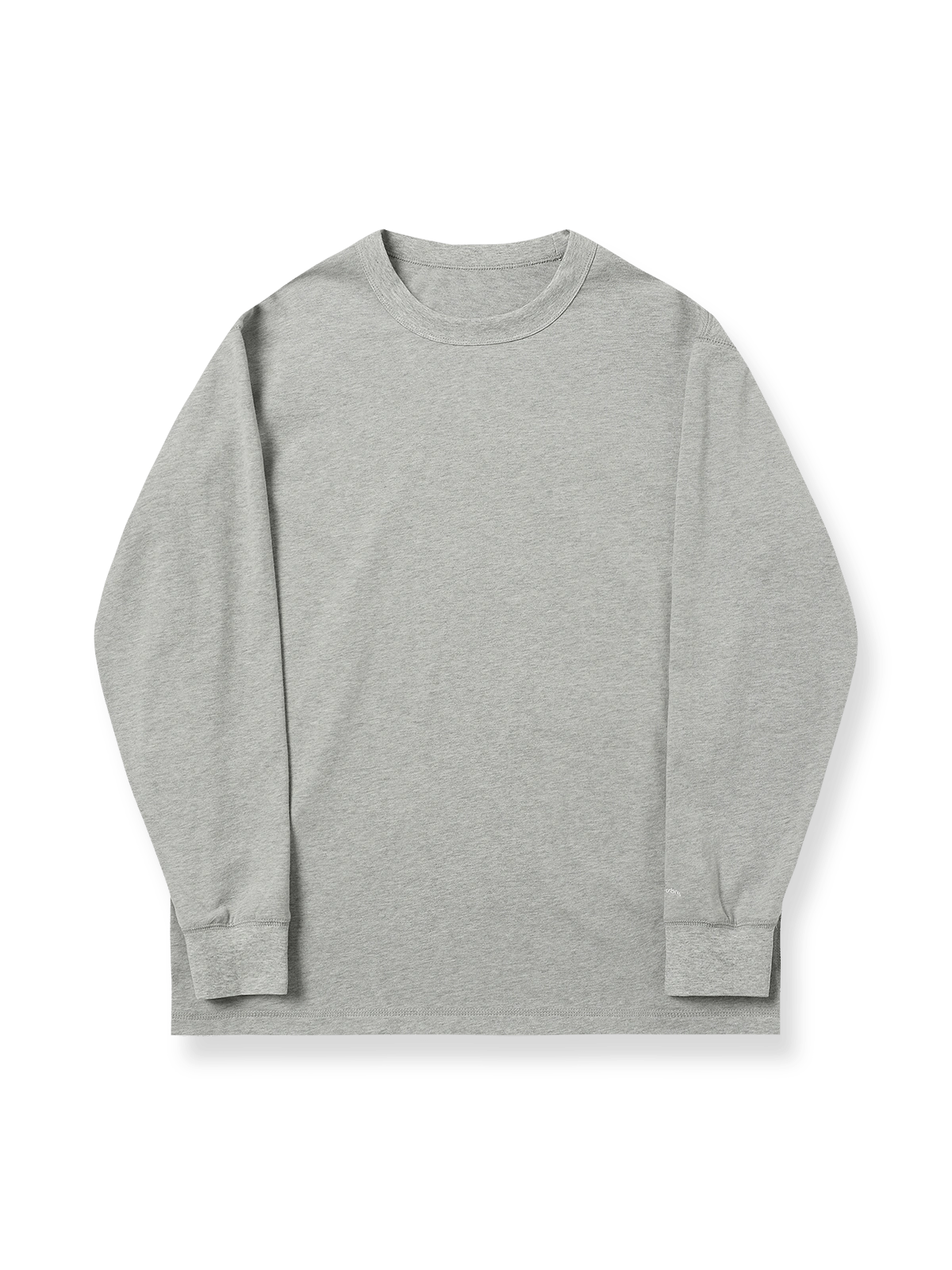 250G高密度コットン起毛ベーシック長袖Tシャツの正面展示図