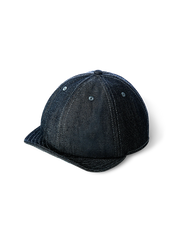 耐久性に優れたデニム素材と牛革ベルト付き、サイズ調整可能なボールキャップ