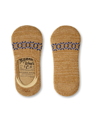 ナバホ菱形モチーフと滑り止め付きの高機能インビジブルソックス2足セット