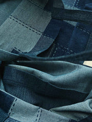 2WAY デニムパッチワーク ショルダーバッグ